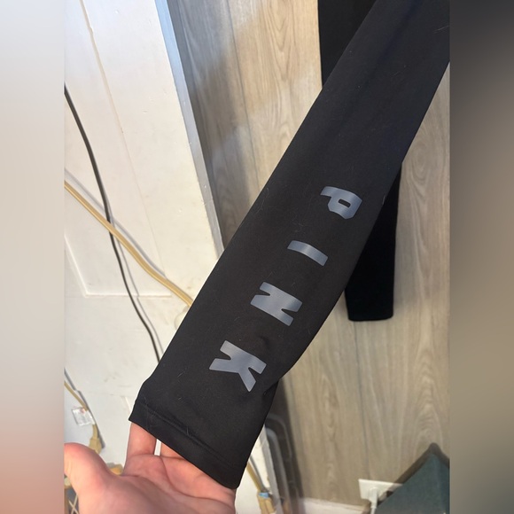PINK Victoria's Secret Cozy Black Leggings - Picture 2 of 3